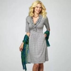 Lilly Pulitzer Blayney Silk/Cotton Blend V-Neck Dress Sz‎ S